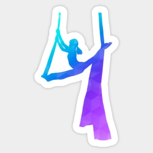 A circus Acrobat doing silks Sticker